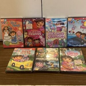 Dora the Explorer DVD Lot of 7 Nickelodeon Kids Childrens Cartoons